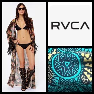 NWT RVCA Khat Boho Print Macrame Bikini Bottom